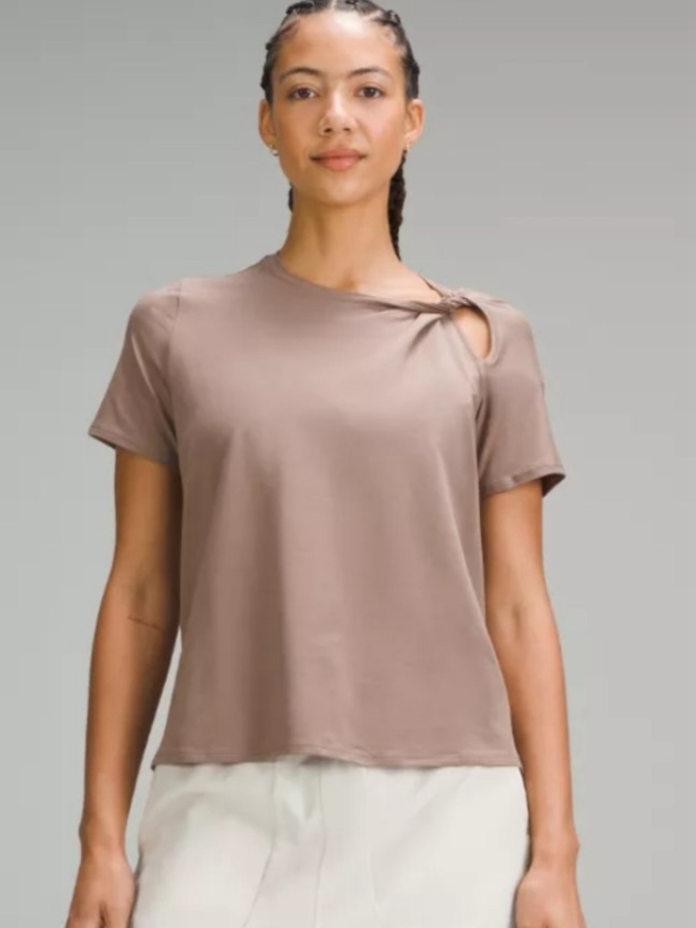 lululemon athletica Short Sleeve Twist Shoulder Tee - Brown